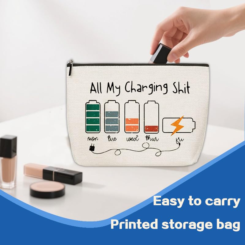 ShiQiao Spl Charging Travel Makeup Bags for Women Charger Cosmetic Bags Electronics Bag Organizer Toiletry Pouch for Women Birthday Christmas Gifts for Girls Charging Cable Organiser Pouches Bag - style: All My Charging