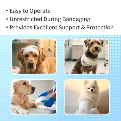 12 Pack Cling Gauze Rolls 6 Inch x 5 Yard, White Rolled Gauze Wraps Vet Wrap for Horses, Pure Cotton Bandage Wrap for First Aid Medical, Wound Care, Pet Dressings, Medical Supplies - size: 12 Pack-6in