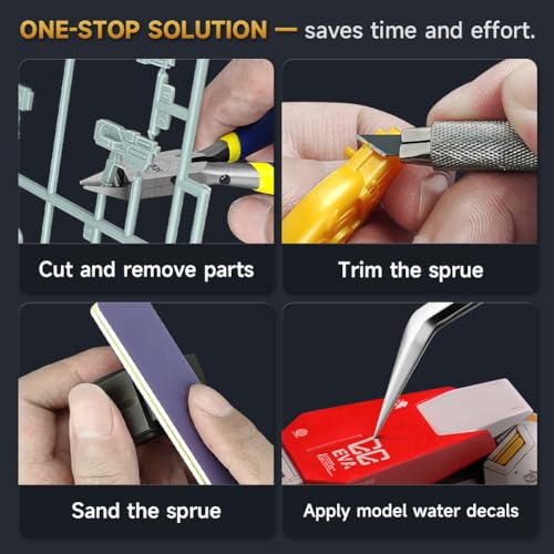 stedi Model Tools Kit for Beginners 14 PCS, Modeler Premium Basic Tools - style: Model Tool Basic Kit