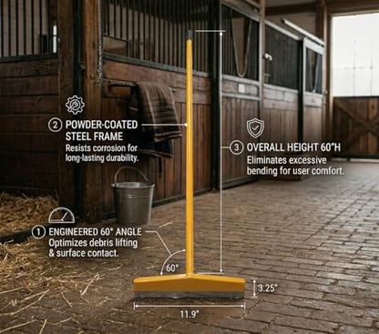 FarmTek Livestock Hoe w/Blade - 60 Inch Handle (Stainless Steel)