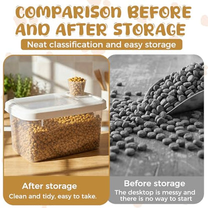 2 Pack 11 Lbs Airtight Dog Food Storage Container with Scoops - size: 11 Lbs