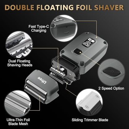 Ufree Hair Clippers and Trimmers Set for Men, Electric Razor Foil Shaver - size: 25 Piece Set