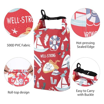 Waterproof First Aid Kit for Boat Marine Roll Top Dry Bag Red Sea - color: Ws011-redsea