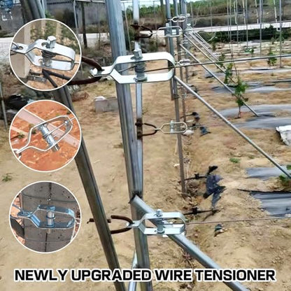 Wire Tensioner, All-Steel Wire Tightener, Heavy Duty Fence Tensioner-14PCS | Sturdy Metal Rope Tightener, Durable Fence Wire Tensioner Tool for Farm, Orchard, Outdoor Fencing and Cable Fastening - size: 3.15Inch/80MM