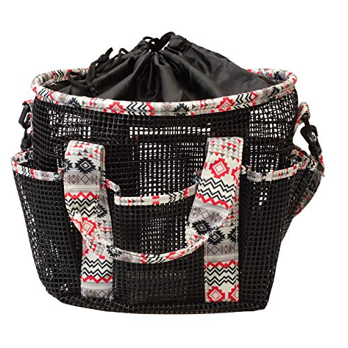 Weaver Equine Mesh Grooming Bag, Crimson Aztec