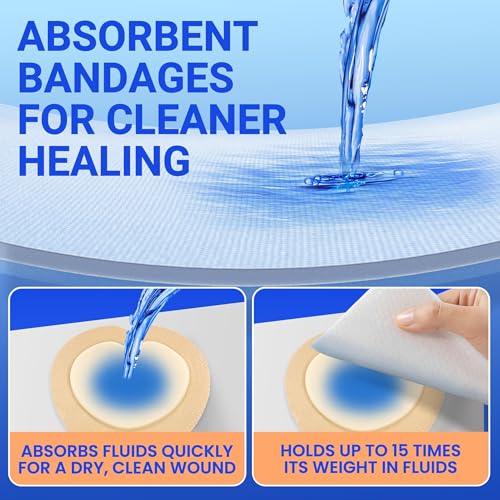Large Waterproof Bandages 7X7 Silicone Foam Dressing Sensitive Skin, 5 PCS - style: 7"X7"(5PCS)