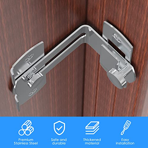 L'aimefois 90 Degree Flip Barn Door Lock, Protect Privacy, Silver - color: 2 silver