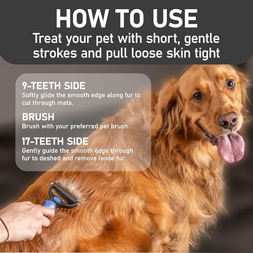 Maxpower Planet Pet Grooming Rake and Dematting Comb, Pet Pro - color: C - Rake and Comb Kit (Best Value), size: Large