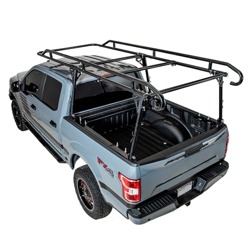 EAG Contractor Pickup Truck Ladder Lumber Rack Loads up to 1500 lbs - Full Size Heavy Duty