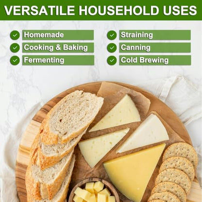25 Pcs Cheese Cloths, SGS Tested 100% Unbleached Cotton, 20x20 Inch Grade 100 Reusable Cheese Cloth With Ultra-Fine Mesh, Reusable Muslin Cheesecloth for Straining,Juicing,Cooking Turkey, Baking - color: 25 Pcs