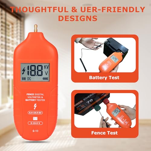 Electronic Fence Voltage Tester and Digital Fault Finder, Maximum 19.9kv