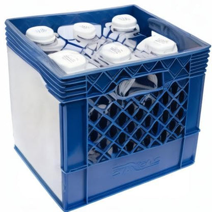 Plastic Crates for Glass Milk Bottles Commercial Duty (Set of Six 64 Oz Glass Bottles including Crate) - size: Set of Six 64 Oz Glass Bottles including Crate