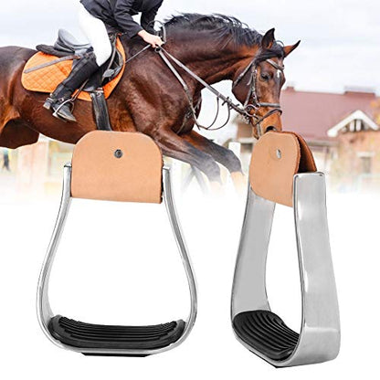 Western Stirrups 1 Pair Stirrups Non Slip Aluminum Horse Stirrups Horse Riding Stirrups Stirrups for Saddle Western English Stirrups with Anti Slip Estribos