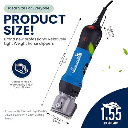 My Animal Command Professional Horse Clippers Kit Heavy Duty 110V 400W