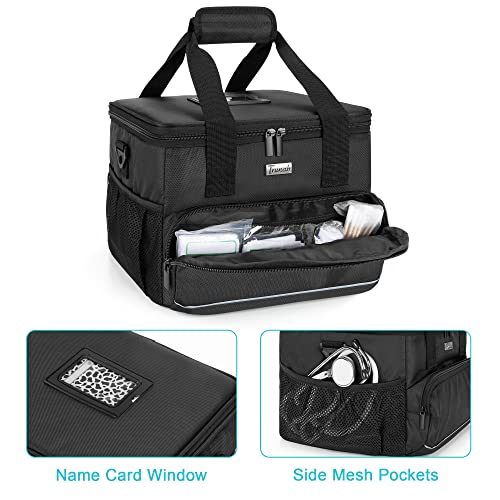 Trunab Insulated Medical Bag with Dividers, Medicine Pouch, Black - color: Black, size: Large