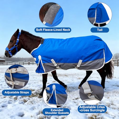 Waterproof 1200D Turnout Blanket for Pony & Mini Horse, 45 Inch - size: 45''