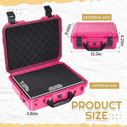 Relaxweex 11.3 x 8.6 x 4.2 Inch Hard Case, Grid Shell, Rose Red - color: Rose Red, size: 11.3 x 8.6 x 4.2 Inch, style: Grid Shell