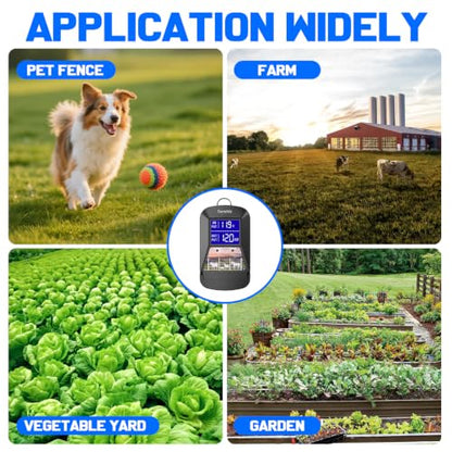 Electric Fence Charger, 15-Mile 12KV 3J for Livestock Protection - color: Black