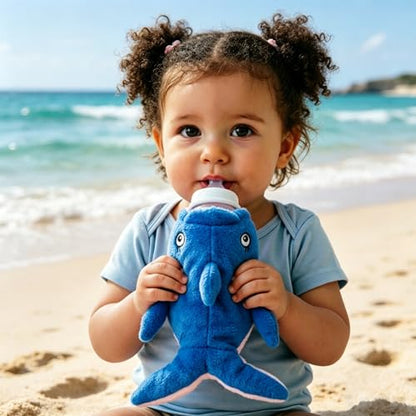 SZCQ Animal Baby Insulated Bottle Bags Milk Bottle Thermal Bag Plush Sleeve Covers Feeder Pouches Storage Cover Milk Pouch Soft Keep Warm Baby Thermal Holder - color: blue