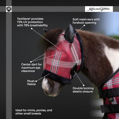 Kensington Fly Mask w/Fleece & Ears (Mini) Size: Mini B Color: 2021- Atlantis - color: 2021-atlantis, size: Standard Mini
