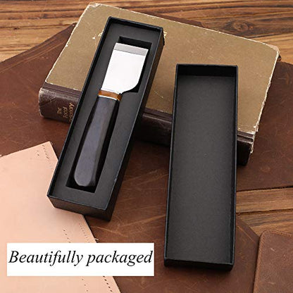 Leather Cutting Knife, Leather Skiving Knife with Wooden Handle | Leatherworking Craft Cutting Hand Tool Exquisite Package for DIY Leathercraft