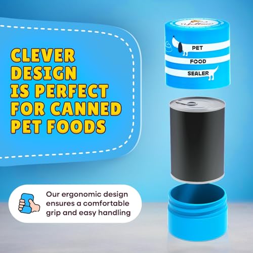 The Original Canned Dog Food Storage Container Patent Pending Reusable Airtight Can Cover Pet Food Sealer - Keeps Dog Food Can Fresh in the Fridge, Eliminates Odor, Easy to Use - color: Can - 1 pack