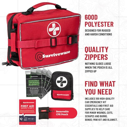 Surviveware Comprehensive Premium Survival First Aid Kit - style: Large