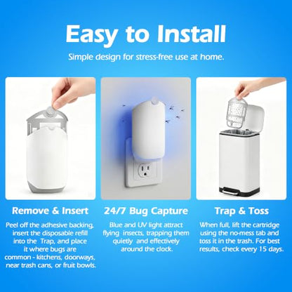 5 Pack Refill Cartridge Compatible with Flying Insect Trap M364 & Max,Replacement 100% Fit