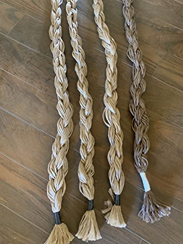 EPT Bull Ropes Adult Saddle Bronc Rein Extra Soft Black & Yellow Cord on Tan Poly 6'