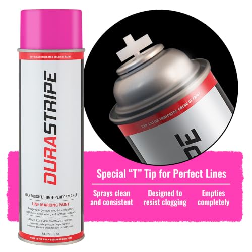 Athletic Field Marking Paint - (CASE) 12/18 Ounce Cans. The Most durable line marking paint available! Several colors to choose from. (Fluorescent Pink) - color: Fluorescent Pink