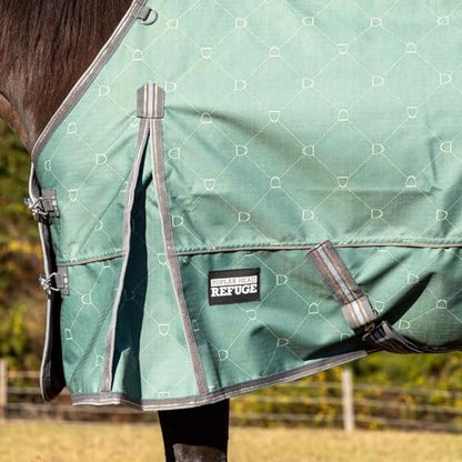 Poplar Head Uniquely English 1200 Denier Turnout Blanket, 240 Gram, Spruce Stirrup Irons, 72" - size: 72 in