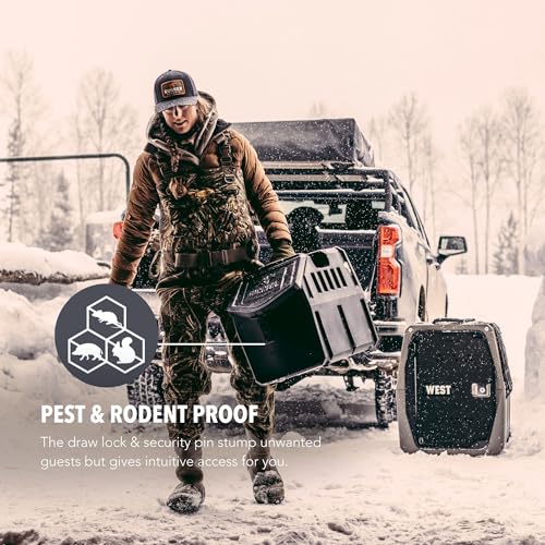 GUNNER 50 Lb Dog Food Storage Container, Black, IP66 Waterproof, Airtight - color: BLACK - 50 LBS, size: 50 lbs