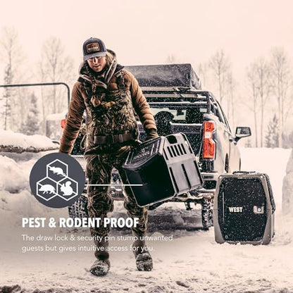 GUNNER 50 Lb Dog Food Storage Container, Black, IP66 Waterproof, Airtight - color: BLACK - 50 LBS, size: 50 lbs