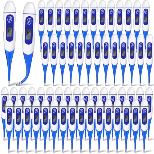 TrelaCo 64 Pcs Digital Thermometers, Oral Fast Reading, Blue - size: Blue