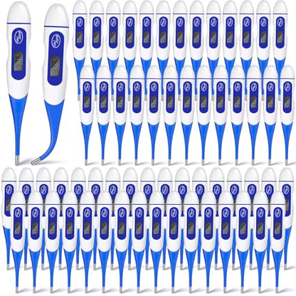TrelaCo 64 Pcs Digital Thermometers, Oral Fast Reading, Blue - size: Blue