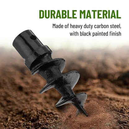 Bolt-On Spiral Point Auger, with 2 Pack 3 Point Auger Cutting Edge
