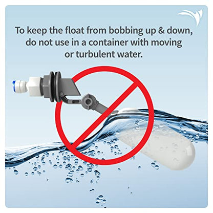 AquaticLife Auto Shut-Off Float Valve Kit for RO, RO/DI Reverse Osmosis System Units Water Filter Parts and Accessories | Automatically maintains reservoir water level by stopping purified-water flow when the container is full