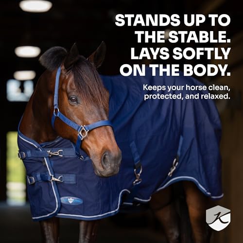 Kensington Poly Cotton Stable Sheet Pony Fit - color: B- Navy, size: 60"