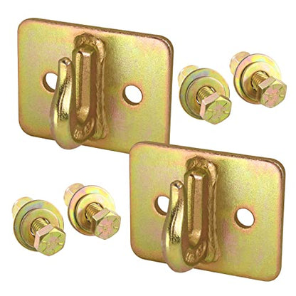 5/16" G70 Tractor Bucket Grab Hook, 18,800lbs Break Strength, Bolt-On Forged Steel, No Backer Plate, Gold