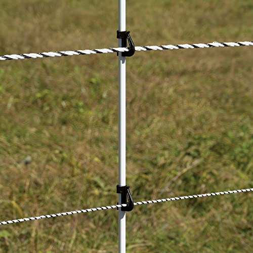 Premier 1 SnapOn Harp Clip Electric Fence Insulator (Pack of 25) | Harp design holds conductor without working free. Fits 3/8" posts & FiberRods. Holds polyrope, twine & tape. UV-treated. - style: 25 Pack