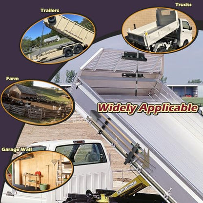 TOPOWN Heavy Duty 4-Hole Truck Bed Shovel Holder, Dump Trailer Tool Rack