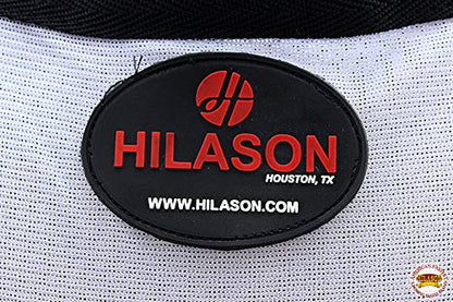 HILASON 66 in Horse Fly Sheet White Black Piping UV Mesh - color: White With Black Piping, size: 66 In