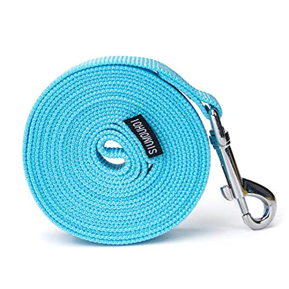 Strong Durable Nylon Dog Training Leash, 1 Inch Wide Traction Rope, 6 ft Long, for Small and Medium Dog (Mint Blue, 6 Feet) - color: Mint blue, size: 6 Feet