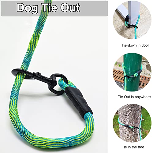 8FT Dog Tie-Out Rope + Bungee Dog Leash Extension