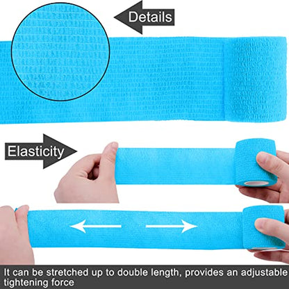 BQTQ 120 Rolls Elastic Adhesive Tape 2 Inch Self Adherent Stretch Bandages - color: Rich Color, size: 2 Inch
