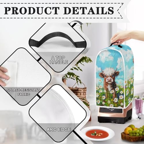 Blender Cover, Small Appliance Protective Cover Foldable and Convenient for Storage Fashion Cover Foldable Blender Cover Easy to Store Stand Blender Stoage Bags Cute Cows - color: Cute Cows