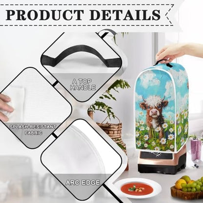 Blender Cover, Small Appliance Protective Cover Foldable and Convenient for Storage Fashion Cover Foldable Blender Cover Easy to Store Stand Blender Stoage Bags Cute Cows - color: Cute Cows