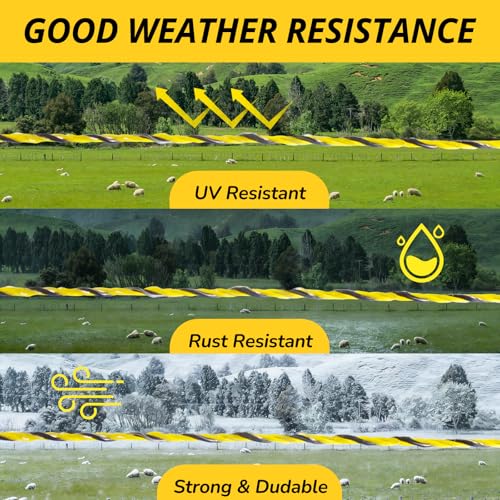 RIOOP Electric Fence Wire Polywire 1312 Feet/400 Meters - size: 1312 Feet/400 Meters