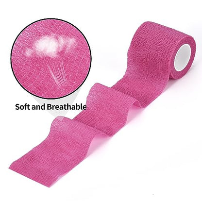 24Pcs Self Adherent Cohesive Bandage Wrap Self Adhesive Bandage Wrap 2 inch - color: Mix Color, size: 24Pcs