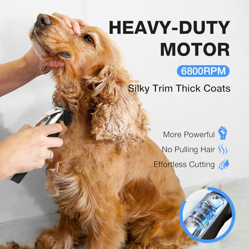 Dog Clippers for Grooming Stainless Steel Blade for Thick Coats